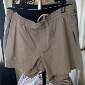 Grey unlined lululemon xxl shorts